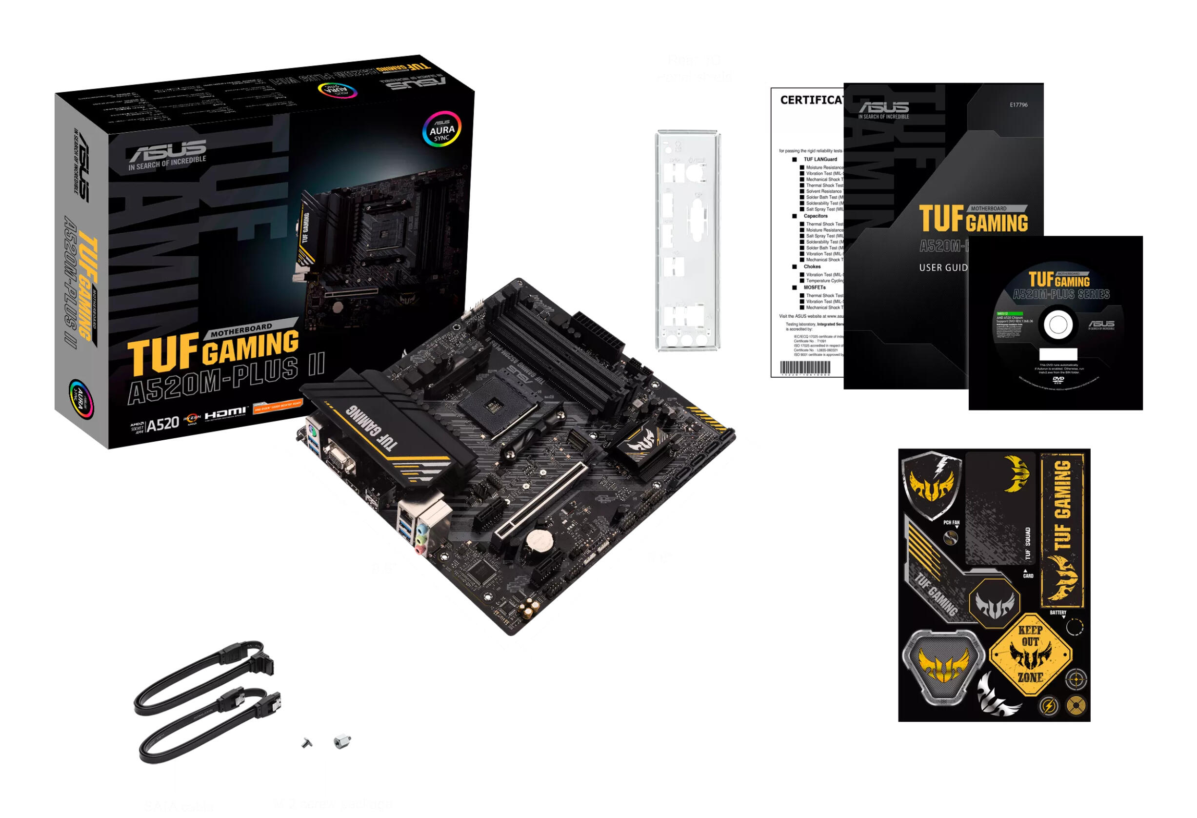 ASUS Scheda madre TUF GAMING A520M-PLUS II / 90MB17G0-M0EAY0 Nero