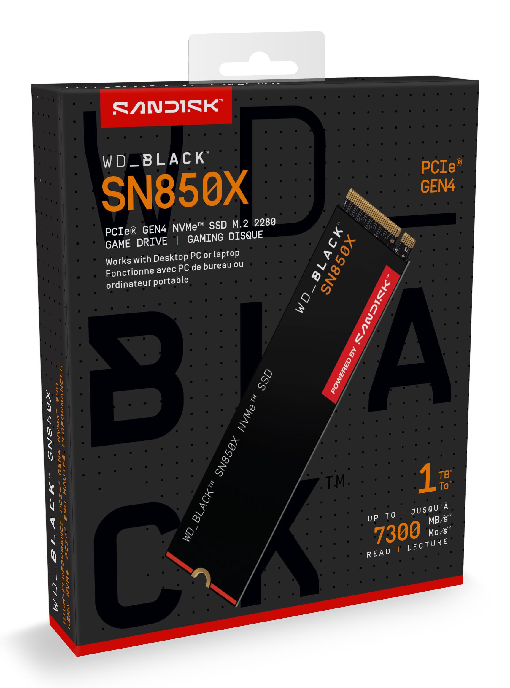 Western Digital SSD M.2 WD Black SN850X / WDS100T2X0E-00BCA0 Multicolore