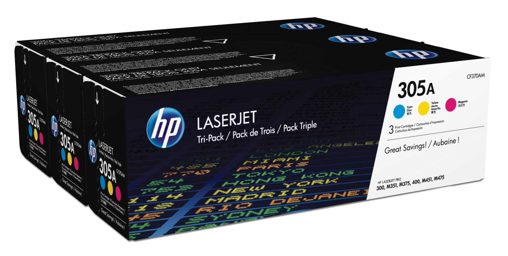 HP Tóner 305A / CF370AM C,M,Y Multipack