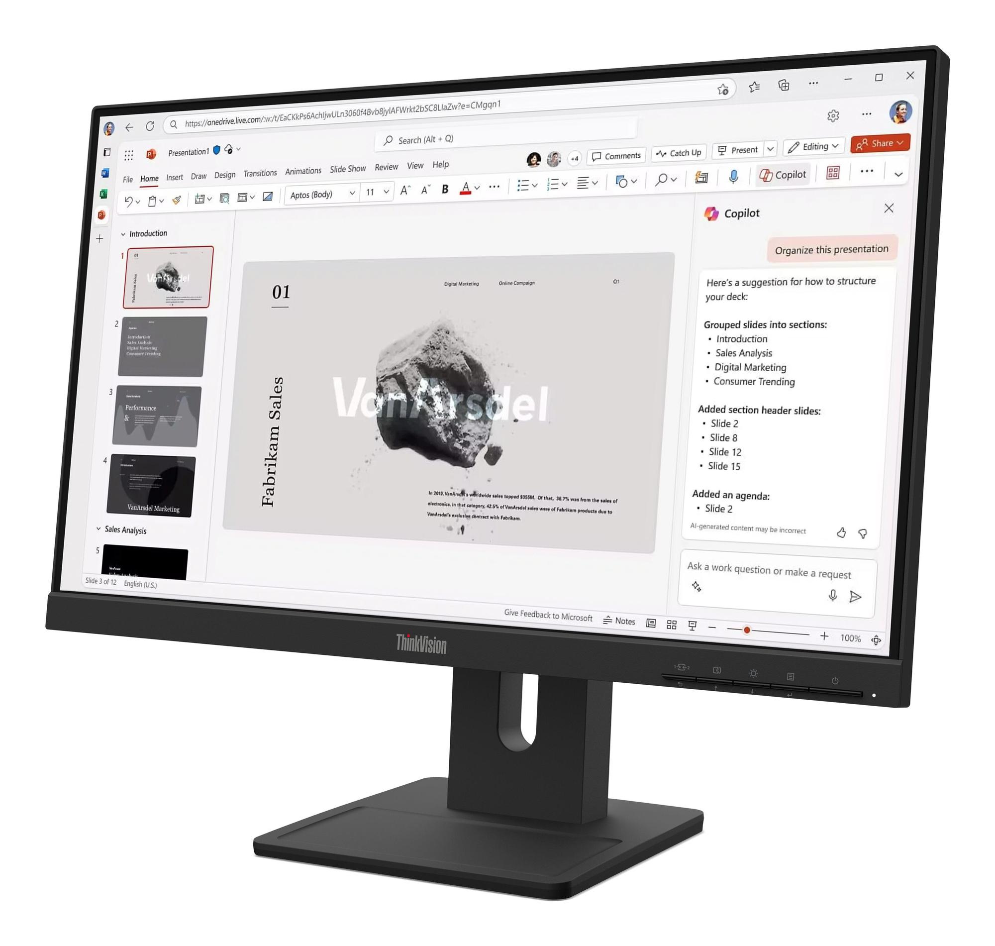 Lenovo Monitor ThinkVision E22-40 / 64C9MAT6EU Schwarz 54,6 cm (21.5")