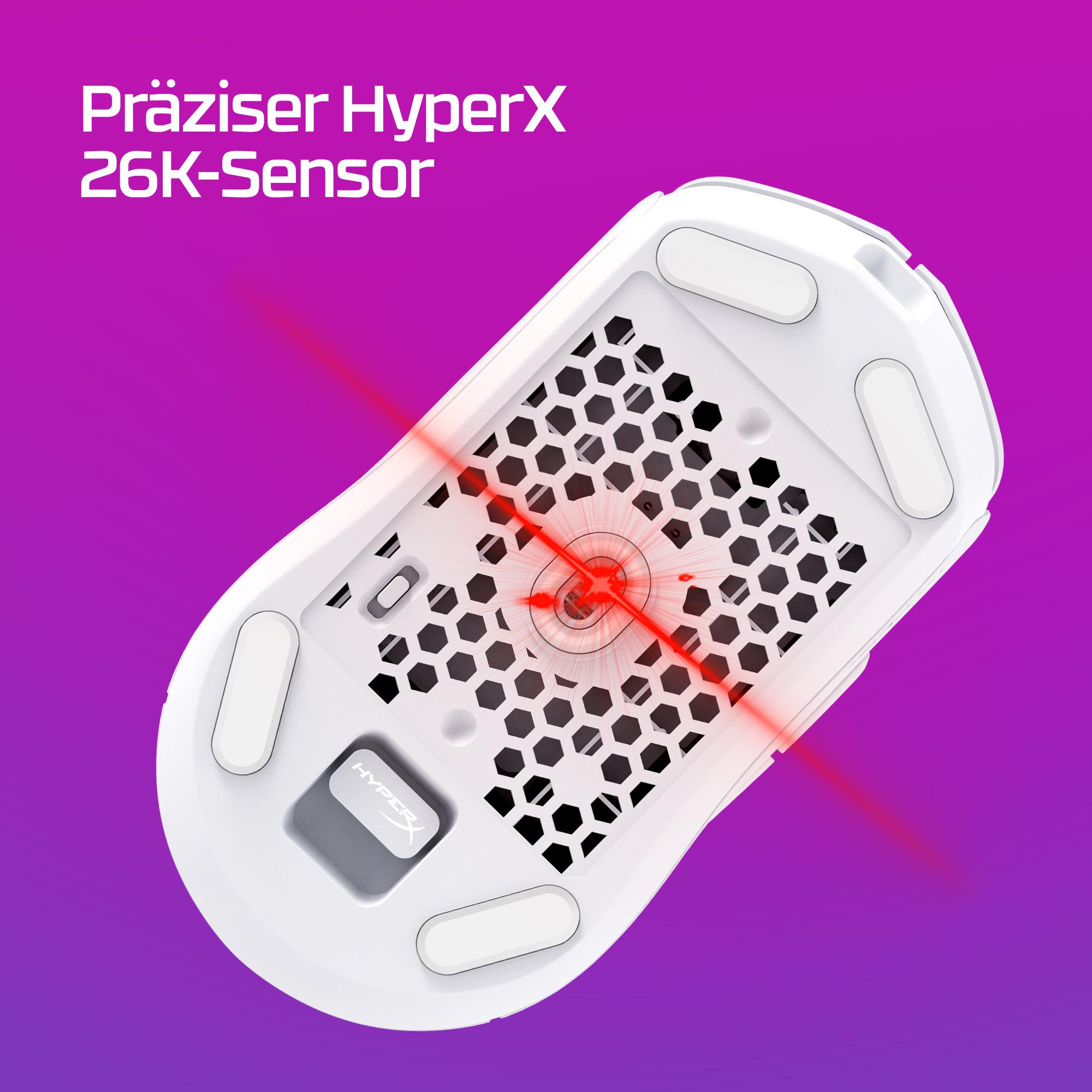 HyperX Ratón Pulsefire Haste 2 / 6N0A9AA Blanco
