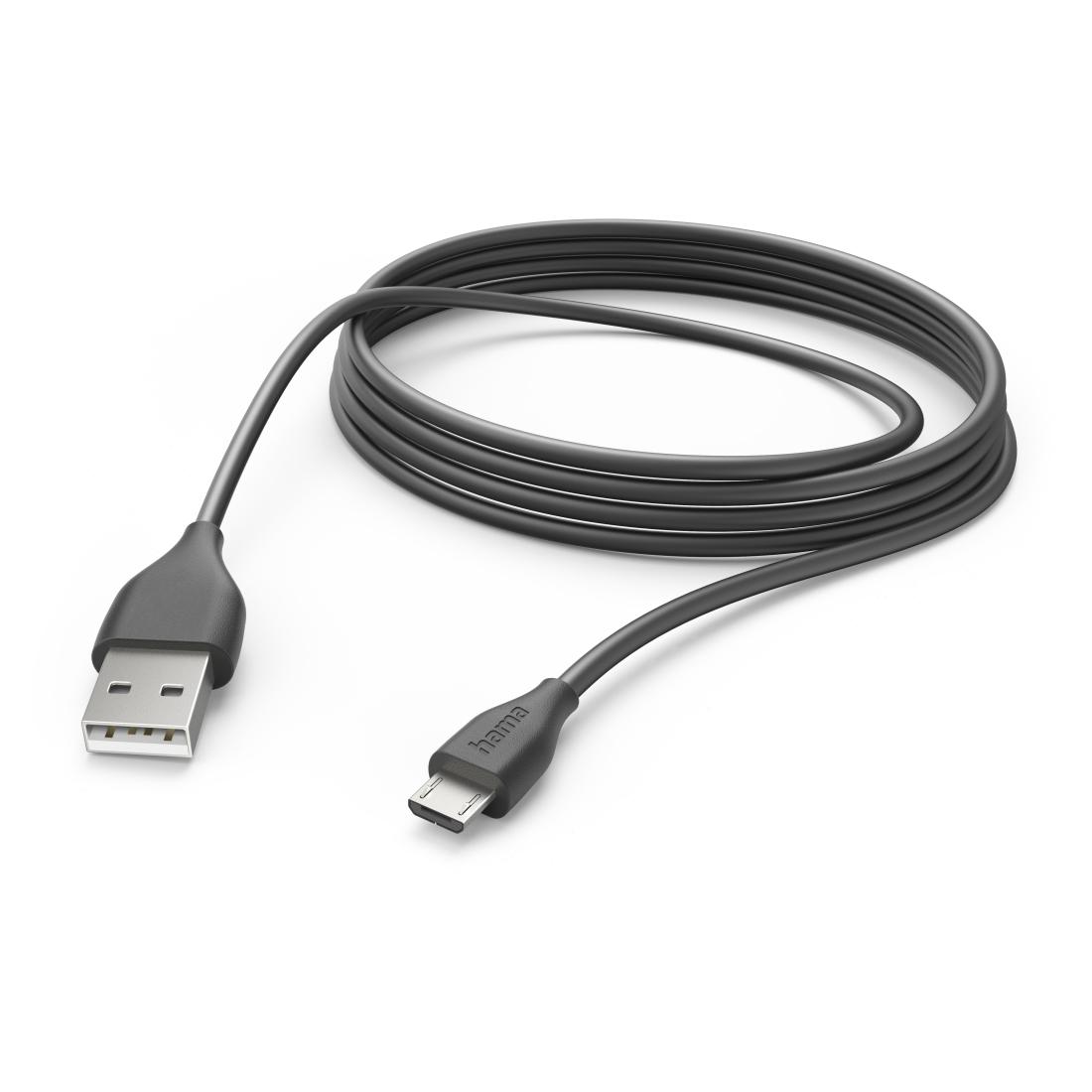 Hama Cables USB-A to Micro-B 3m / 00201588 Black