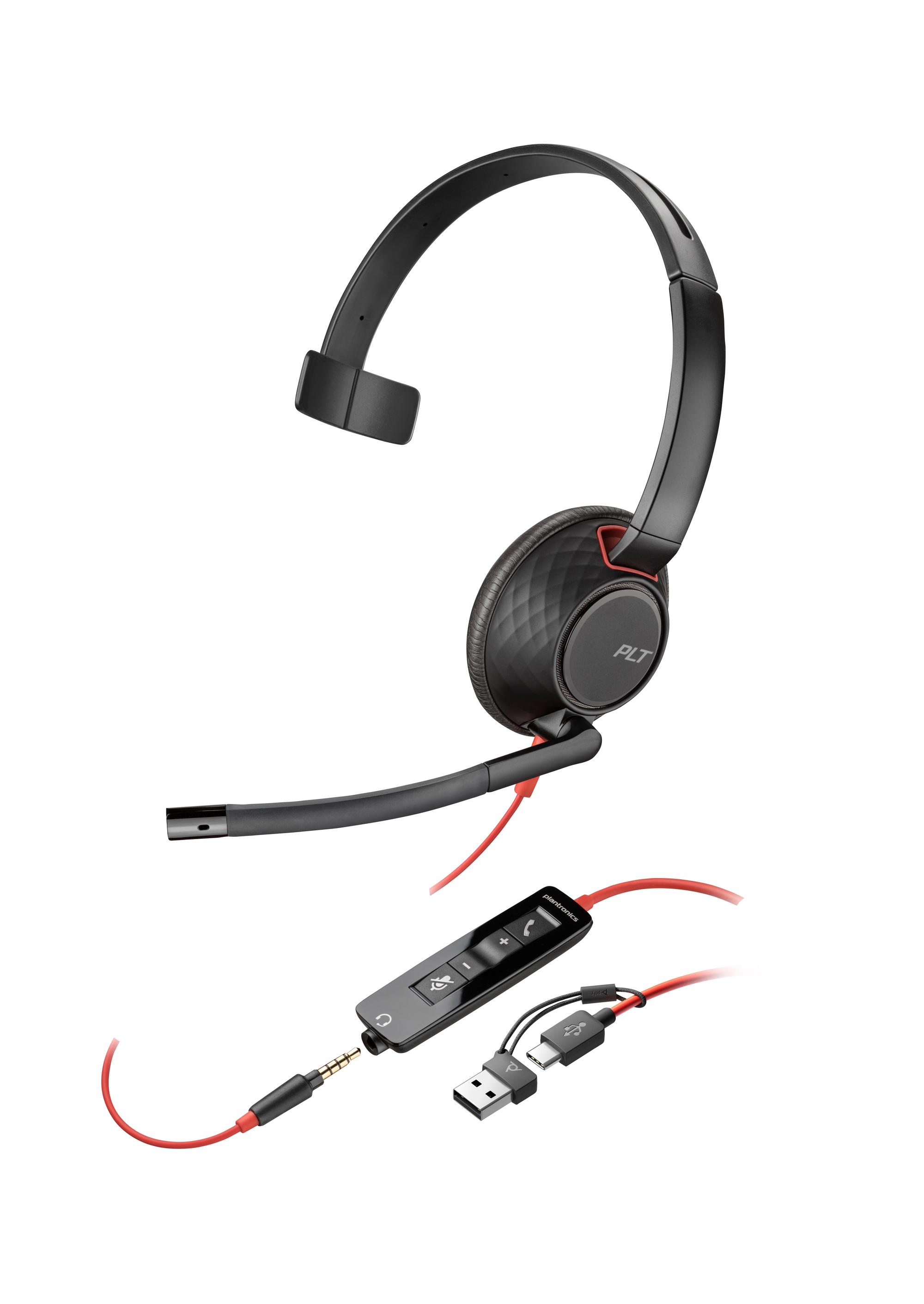 Plantronics/Poly Auriculares Blackwire 5210 Mono USB-C MS / 8X230A6 Negro