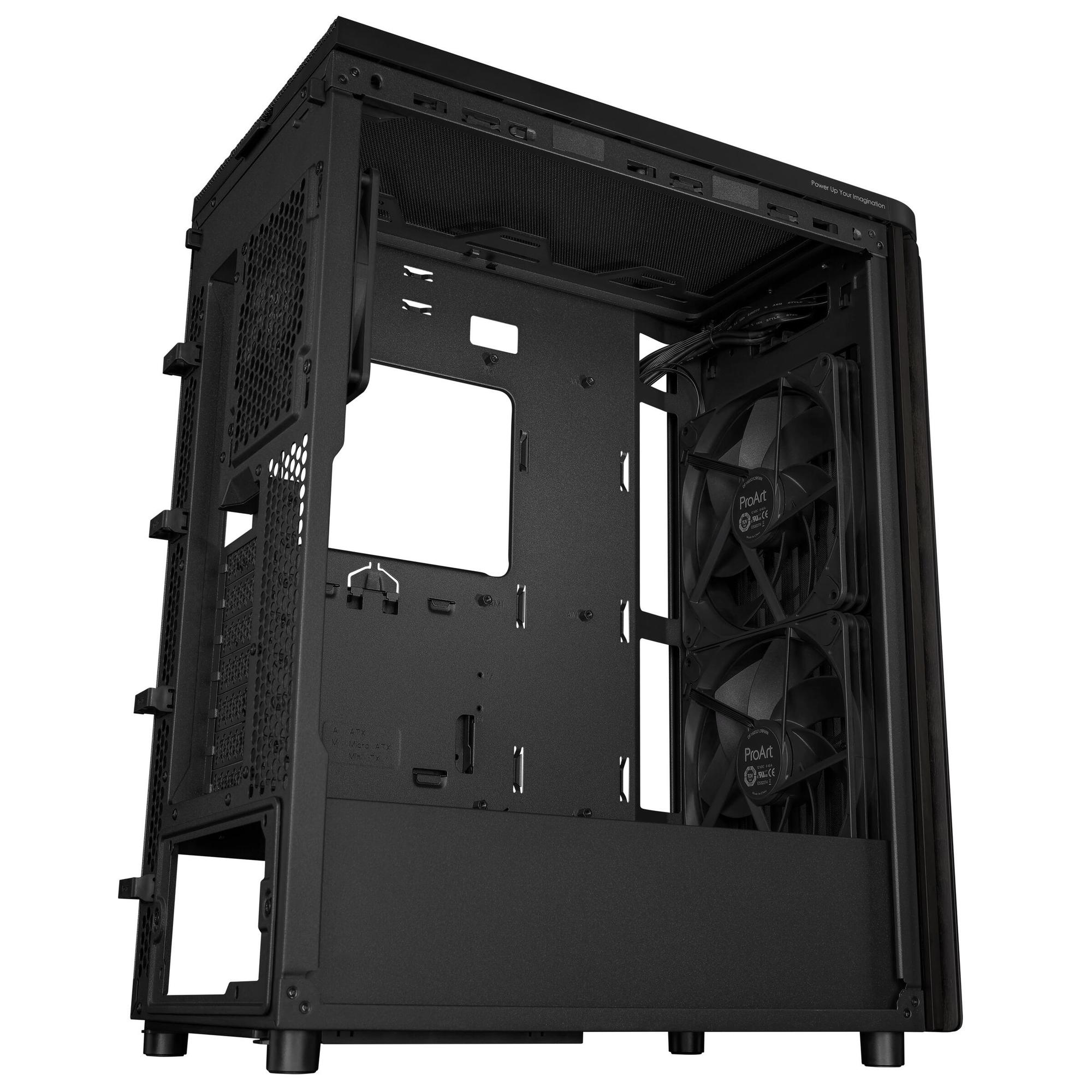 ASUS PC-Gehäuse ProArt PA401 Wood Ed. / 90DC00M0-B39010 Schwarz