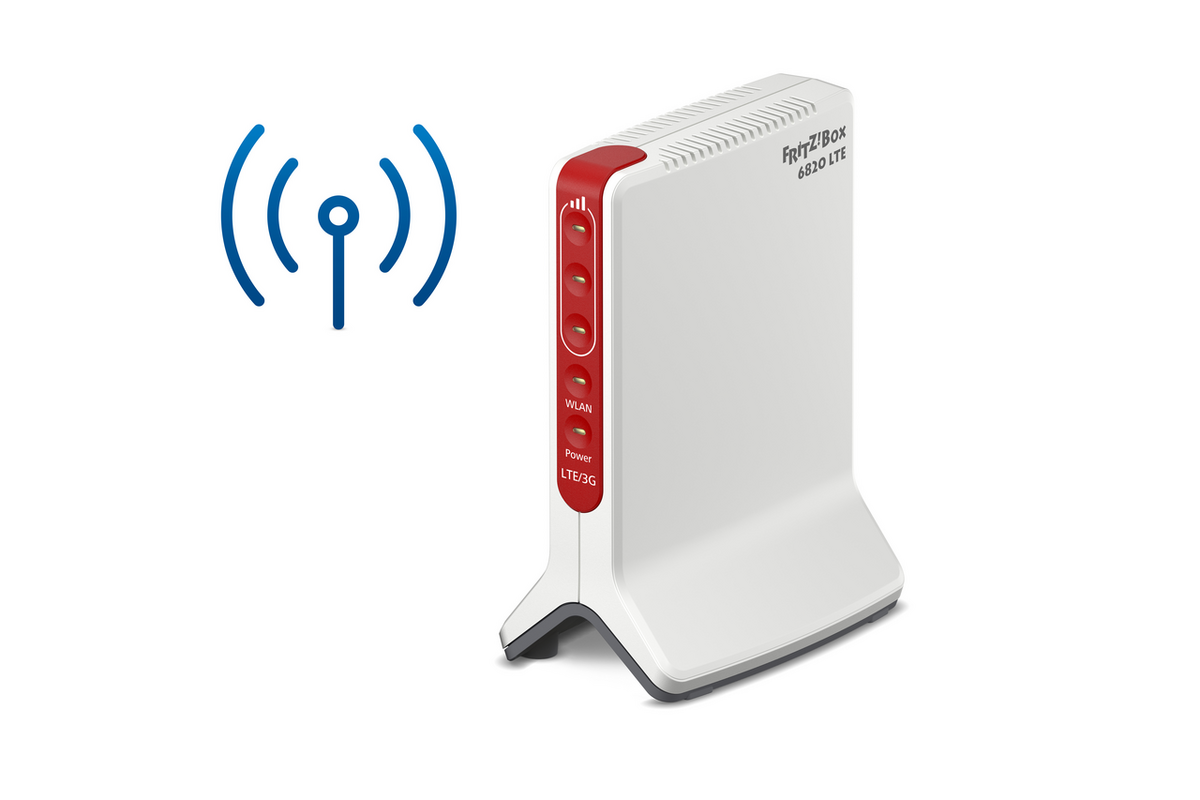 AVM Router 6820 LTE / 20002906 Rojo sobre Blanco