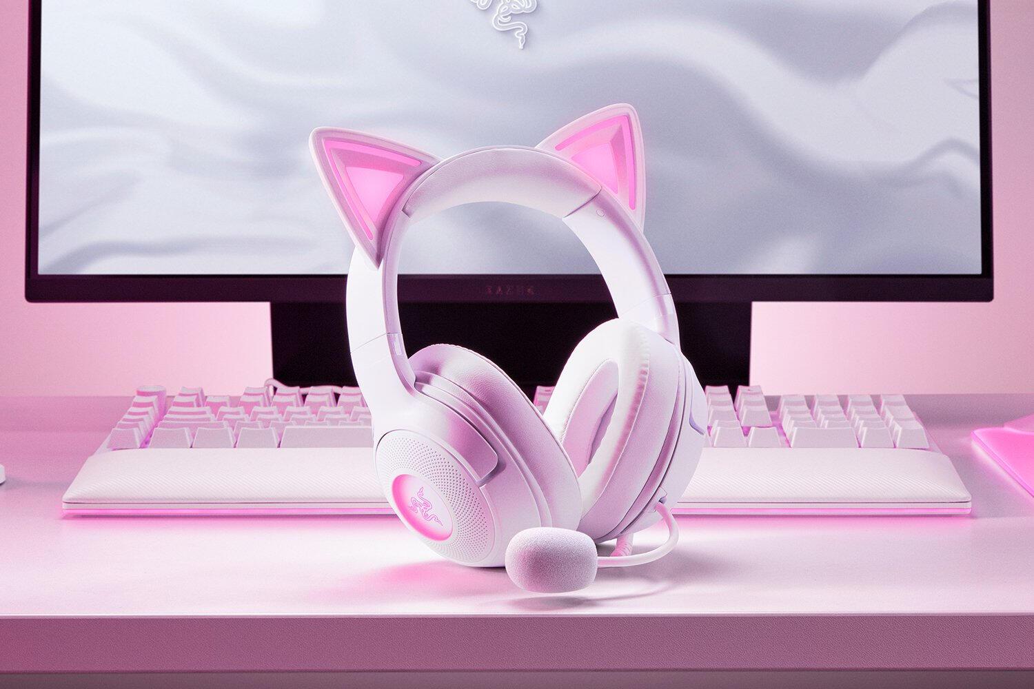 Razer Headset Kraken Kitty V2 White / RZ04-04730600-R3M1 Weiß