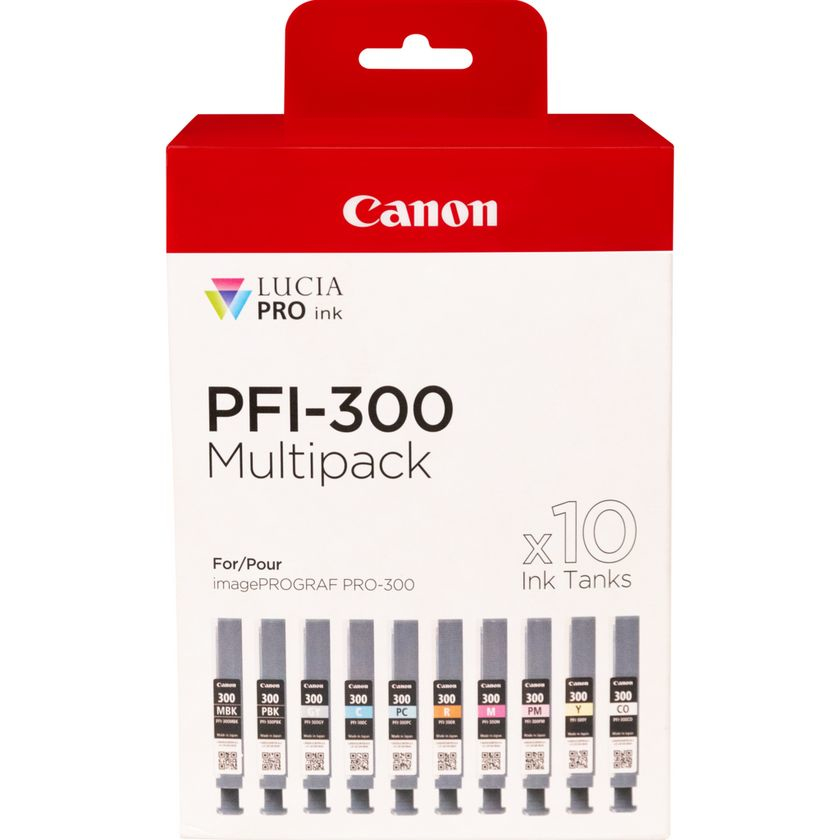 Canon Tinta PFI-300 / 4192C008 Multicolor 10-Pack