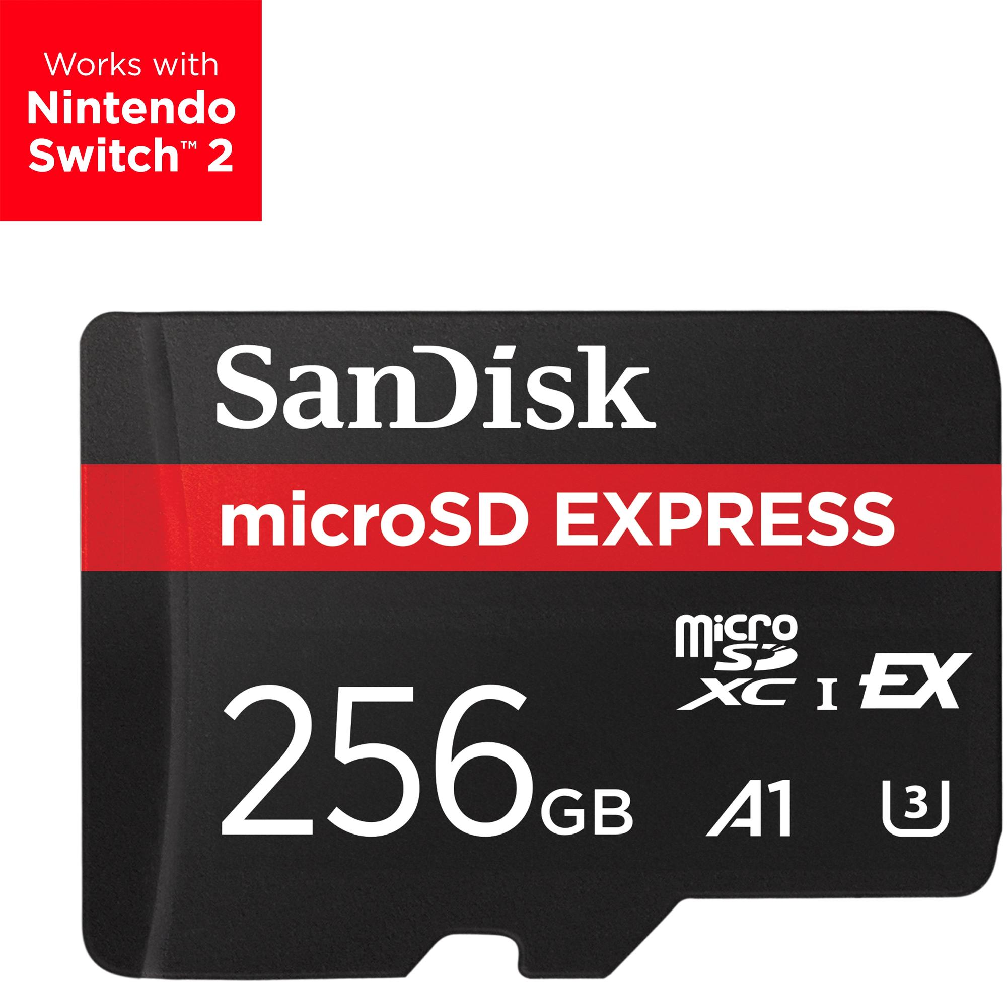 SanDisk Carte Micro SD Express 256GB / SDSQXFN-256G-GN4NN Noir, rouge S