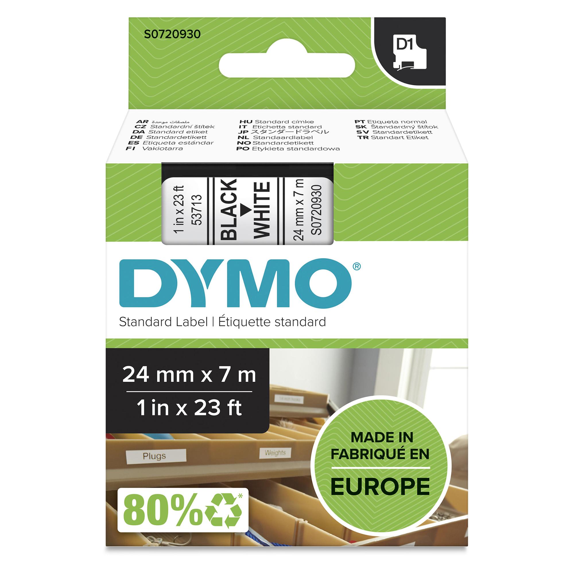 DYMO Cinta de color 53713 / S0720930 Negro, blanco