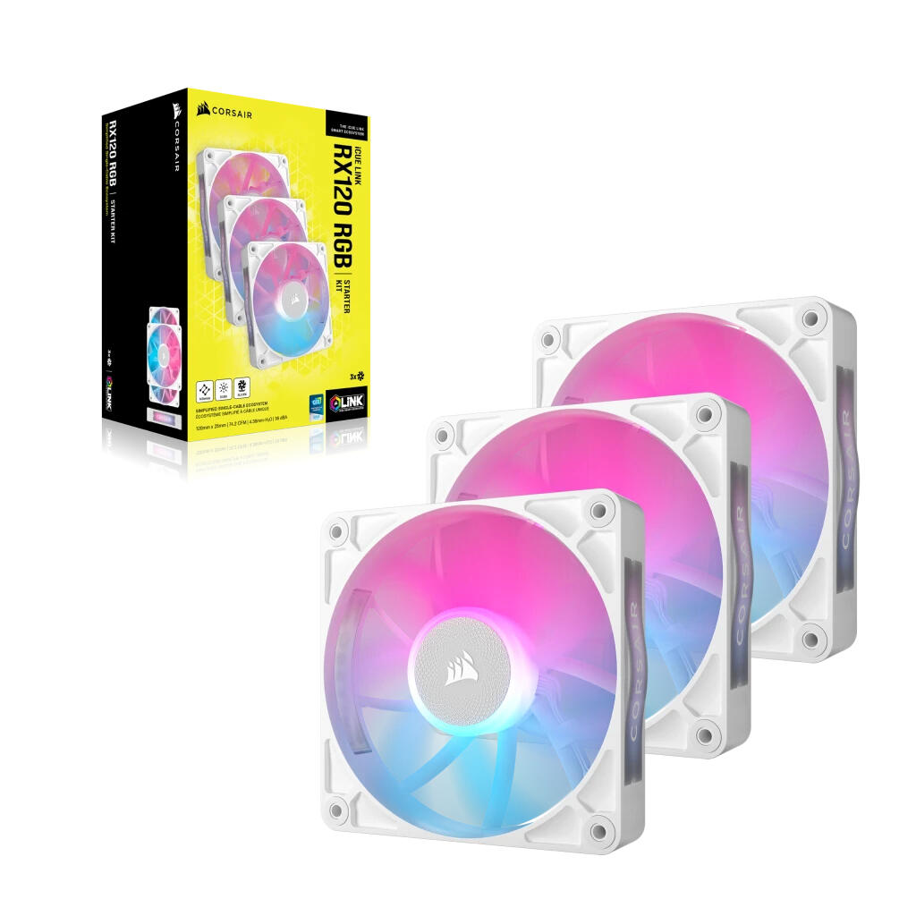 Corsair Ventilatore RX120 RGB / CO-9051022-WW Bianco 3-Pack