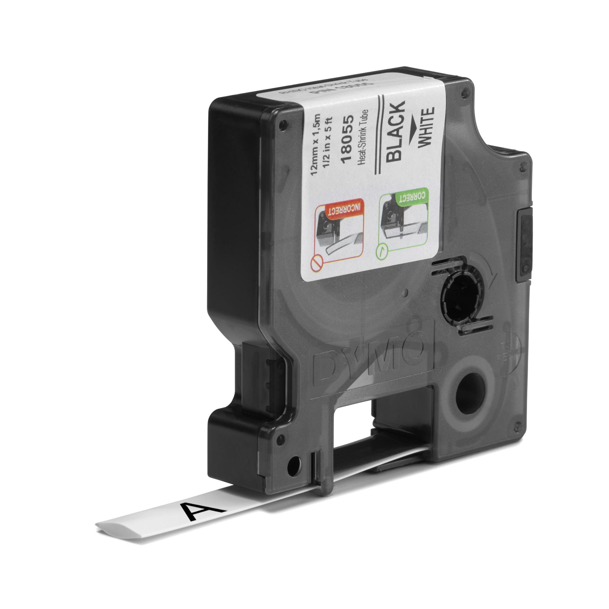 DYMO Tubo retráctil 18055 Negro, blanco