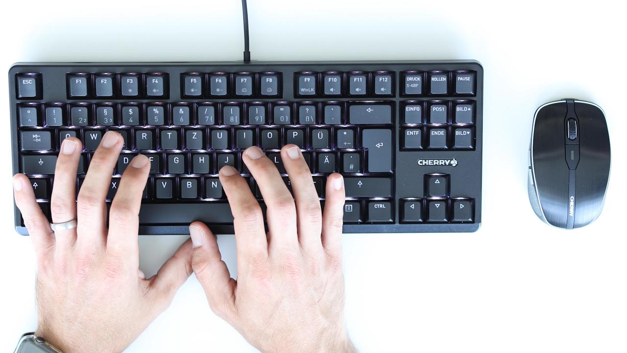 CHERRY Tastatur G3833B / G80-3833LWBDE-2 Schwarz
