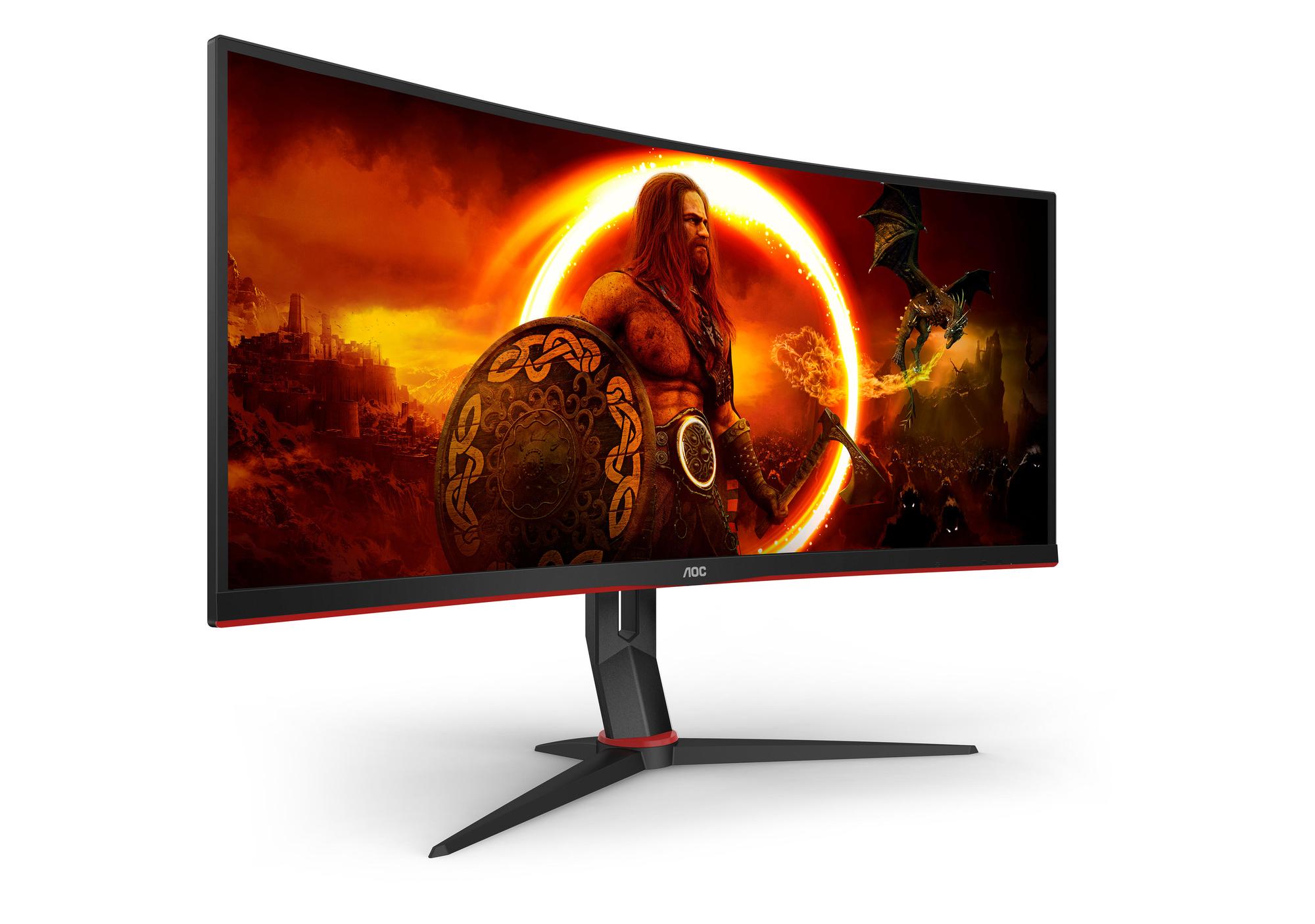AOC Monitor CU34G2XP/B / CU34G2XP/BK Black, red 86.4 cm (34")