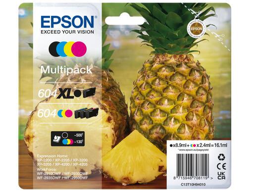 Epson Encre 604XL/604 / C13T10H94010 BK,C,M,Y XL