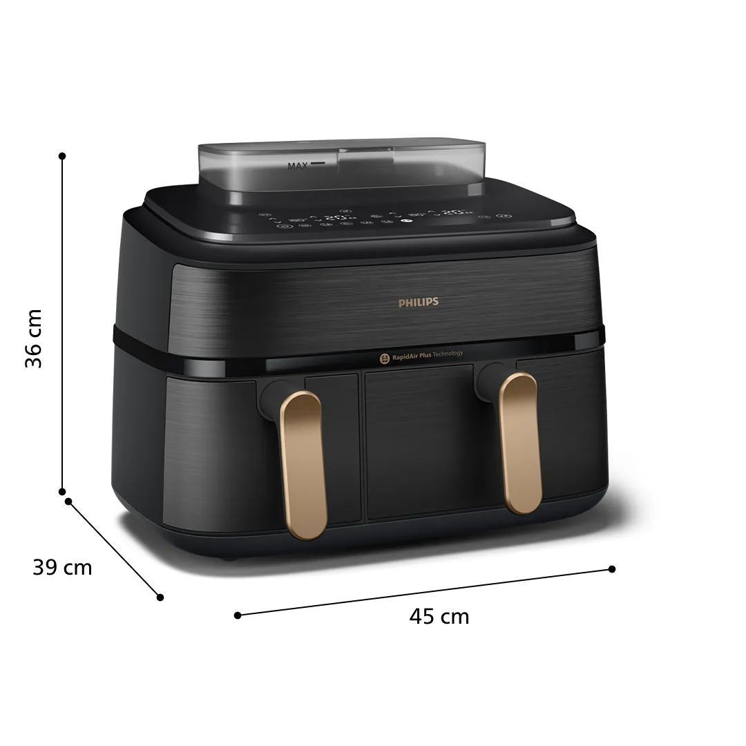 Philips Freidora de aire caliente 5000 Series / NA552/00 Negro, dorado