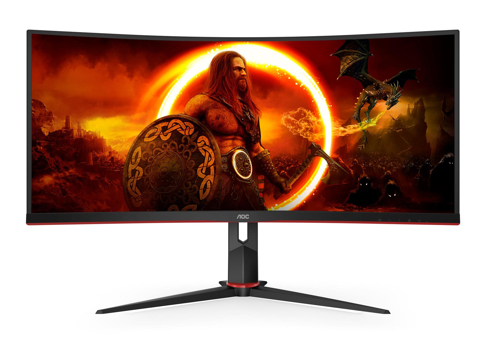 AOC Monitor CU34G2XP/B / CU34G2XP/BK Black, red 86.4 cm (34")