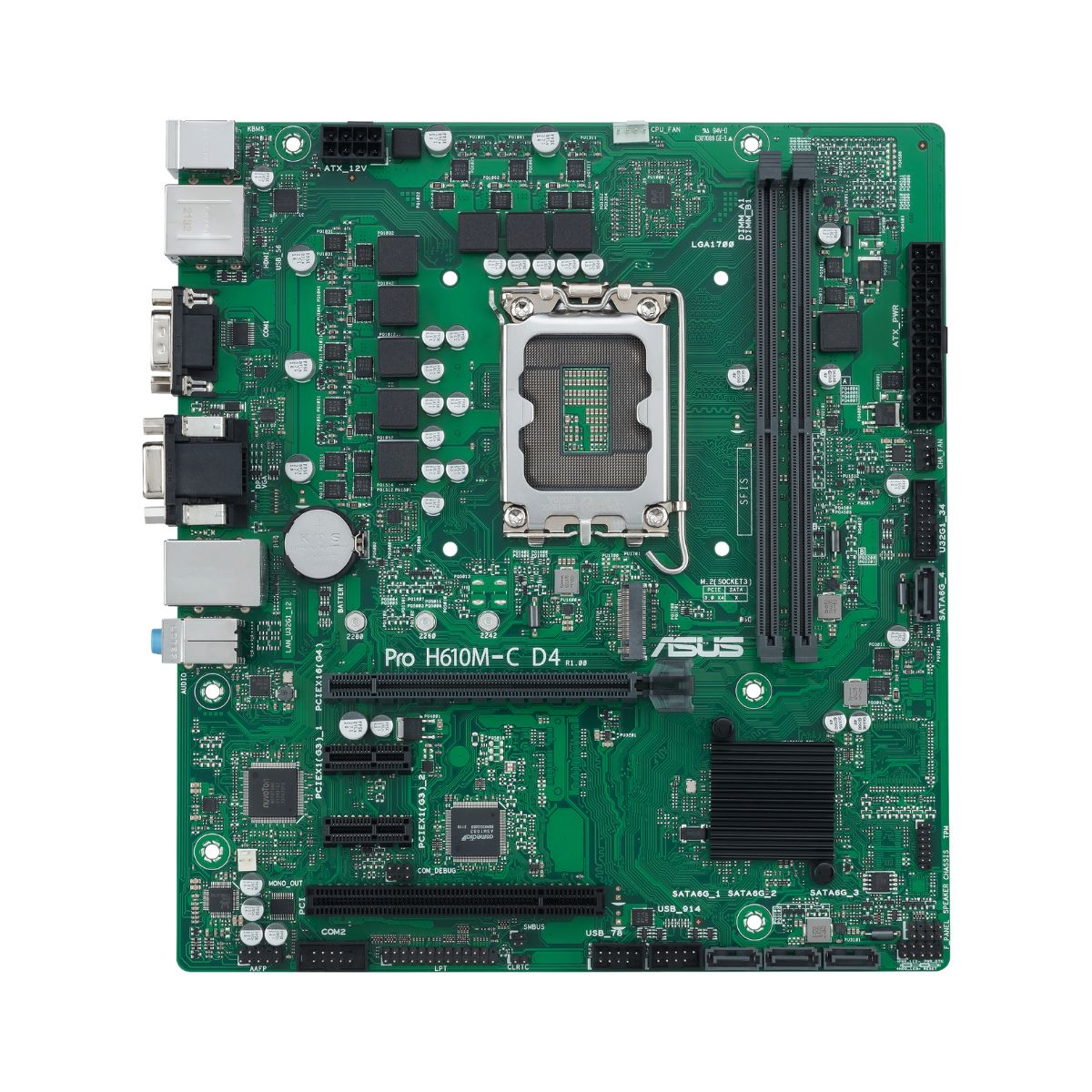 Asus Mainboard Pro H610M-C D4-CSM / 90MB1A30-M0EAYC Grün
