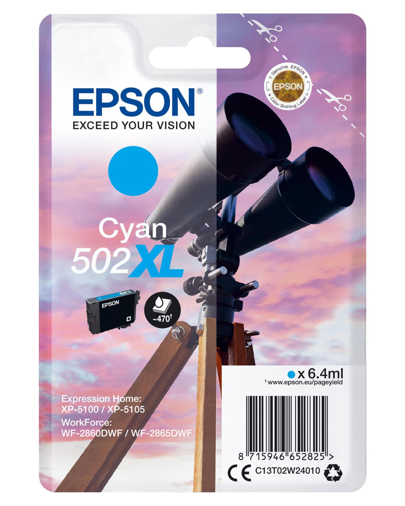 Epson Tinta 502XL / C13T02W24010 Cian Standard