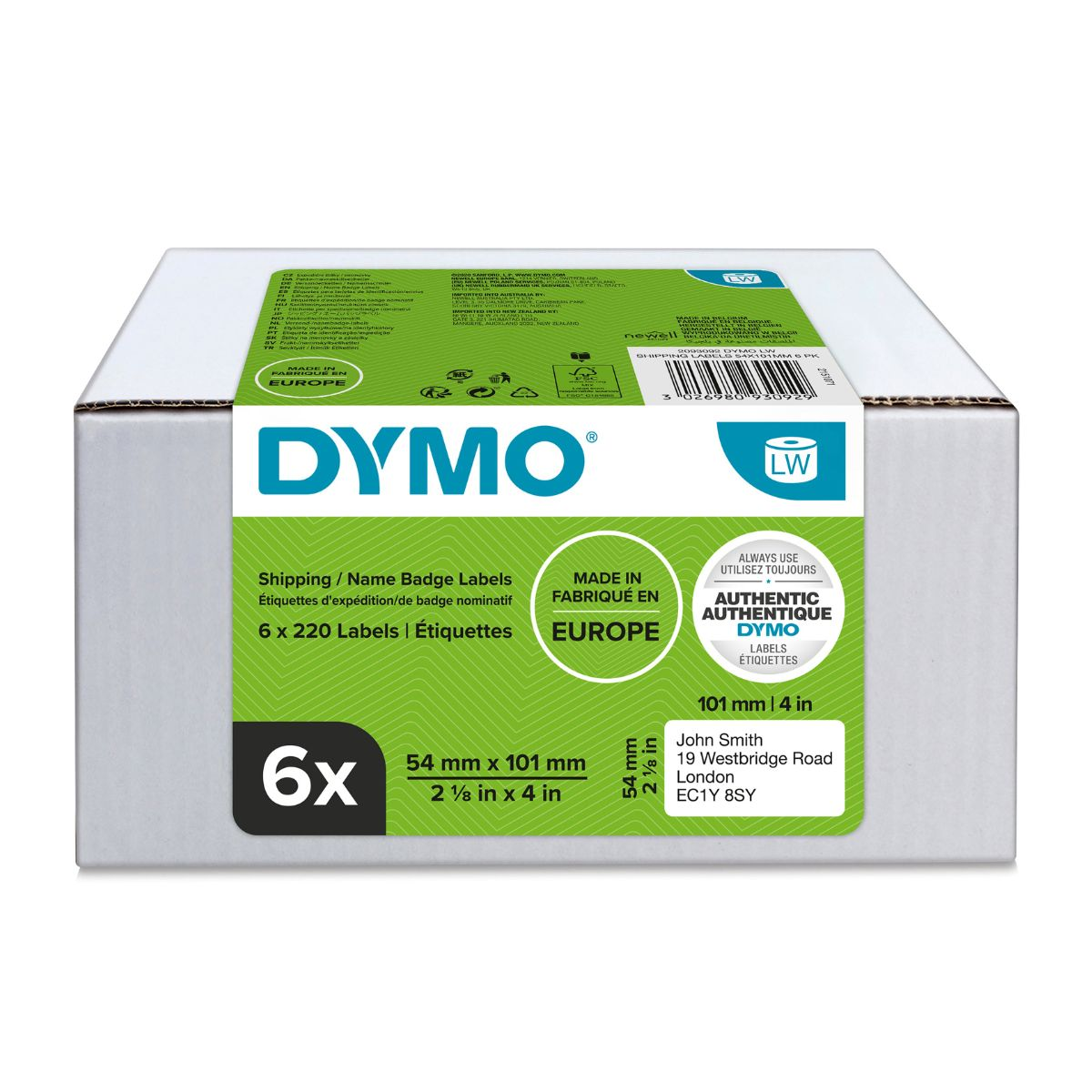 Dymo Étiquette 2093092 Blanc