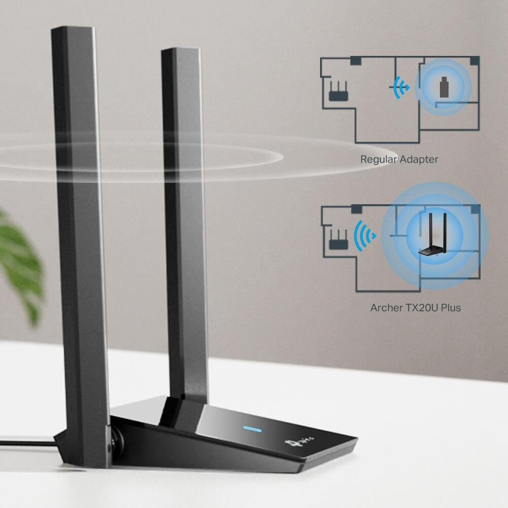 TP-Link Antenna WLAN USB TX20U Plus / ARCHER TX20U PLUS Nero