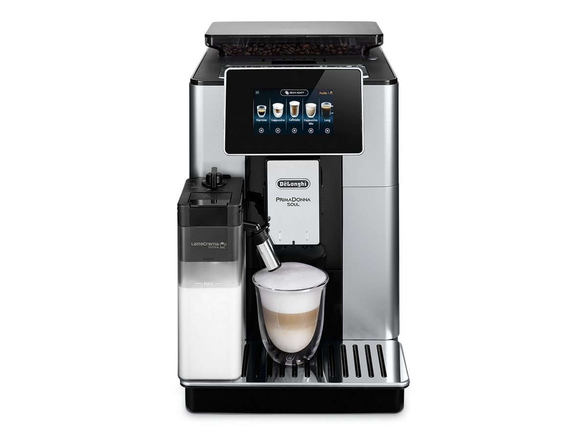 De'Longhi Kaffeevollautomat PrimaDonna Soul / ECAM610.55.SB Silber/Schwarz