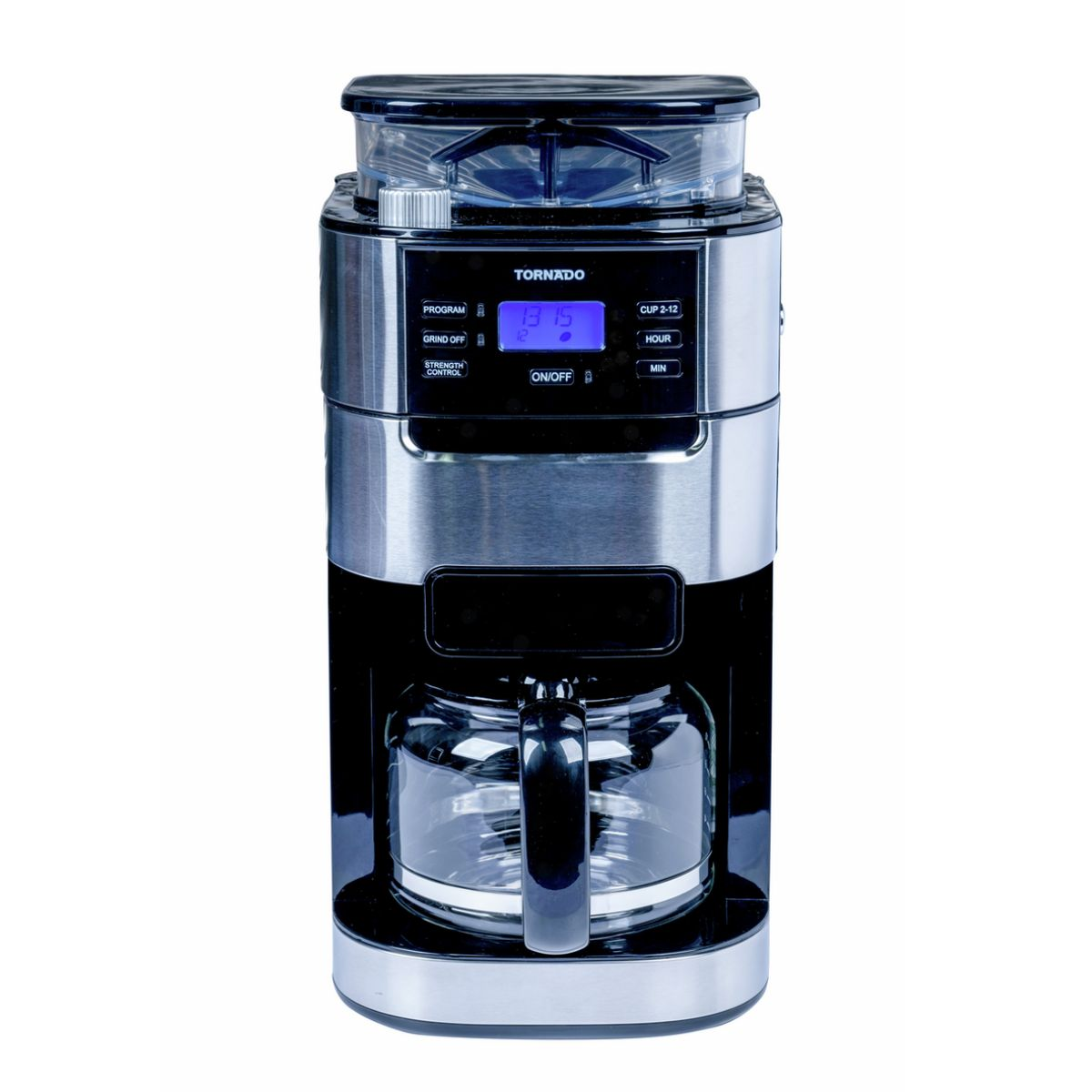 Tornado Filterkaffeemaschine TCM1025A-GS Edelstahl und Schwarz