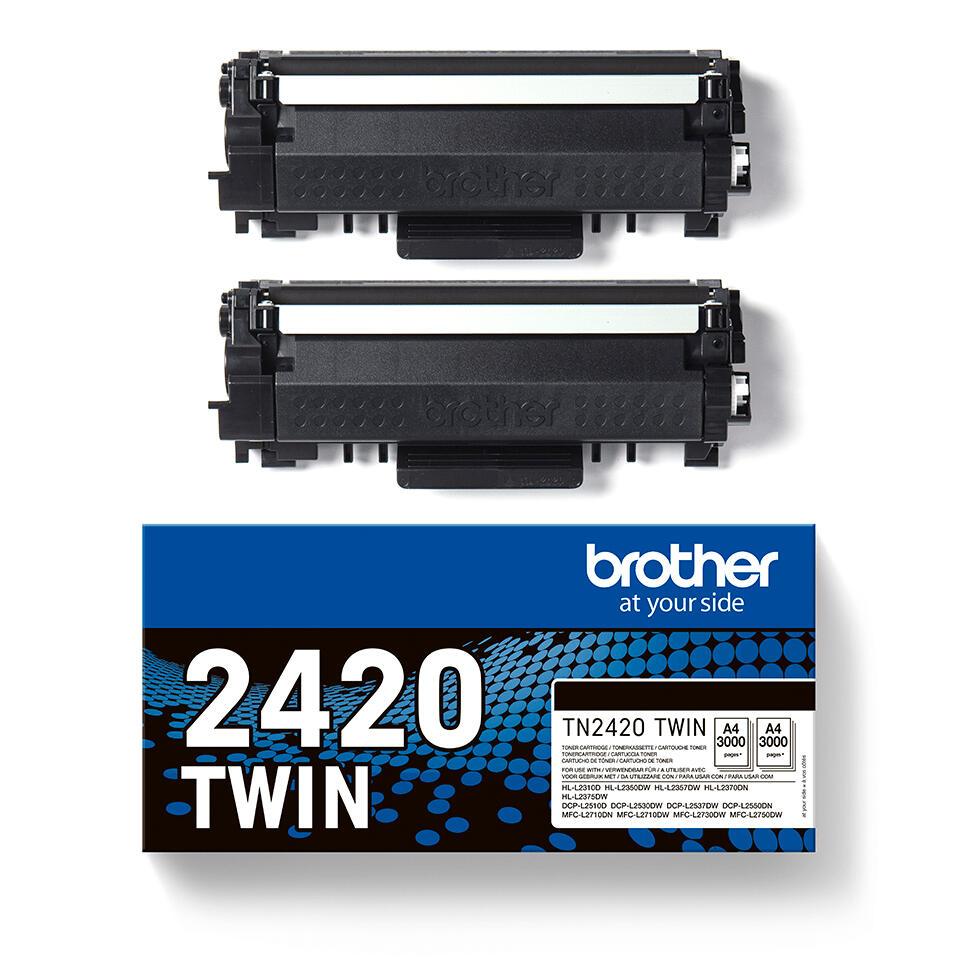 Brother Tóner TN-2420TWIN / TN2420TWIN Negro XL Doppelpack