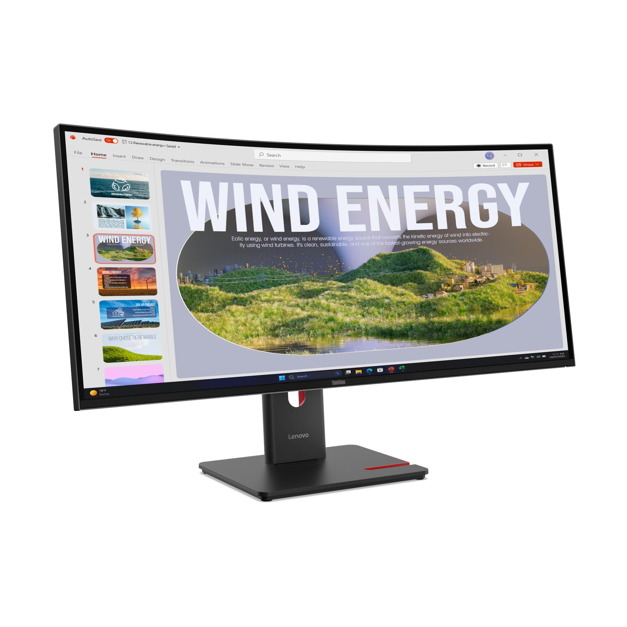 Lenovo Monitor T34WD-40 / 64AEGAT1EU Negro 86,4 cm (34")