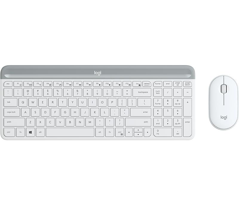 Logitech Set de ratón y teclado MK470 Slim / 920-009205 Blanco