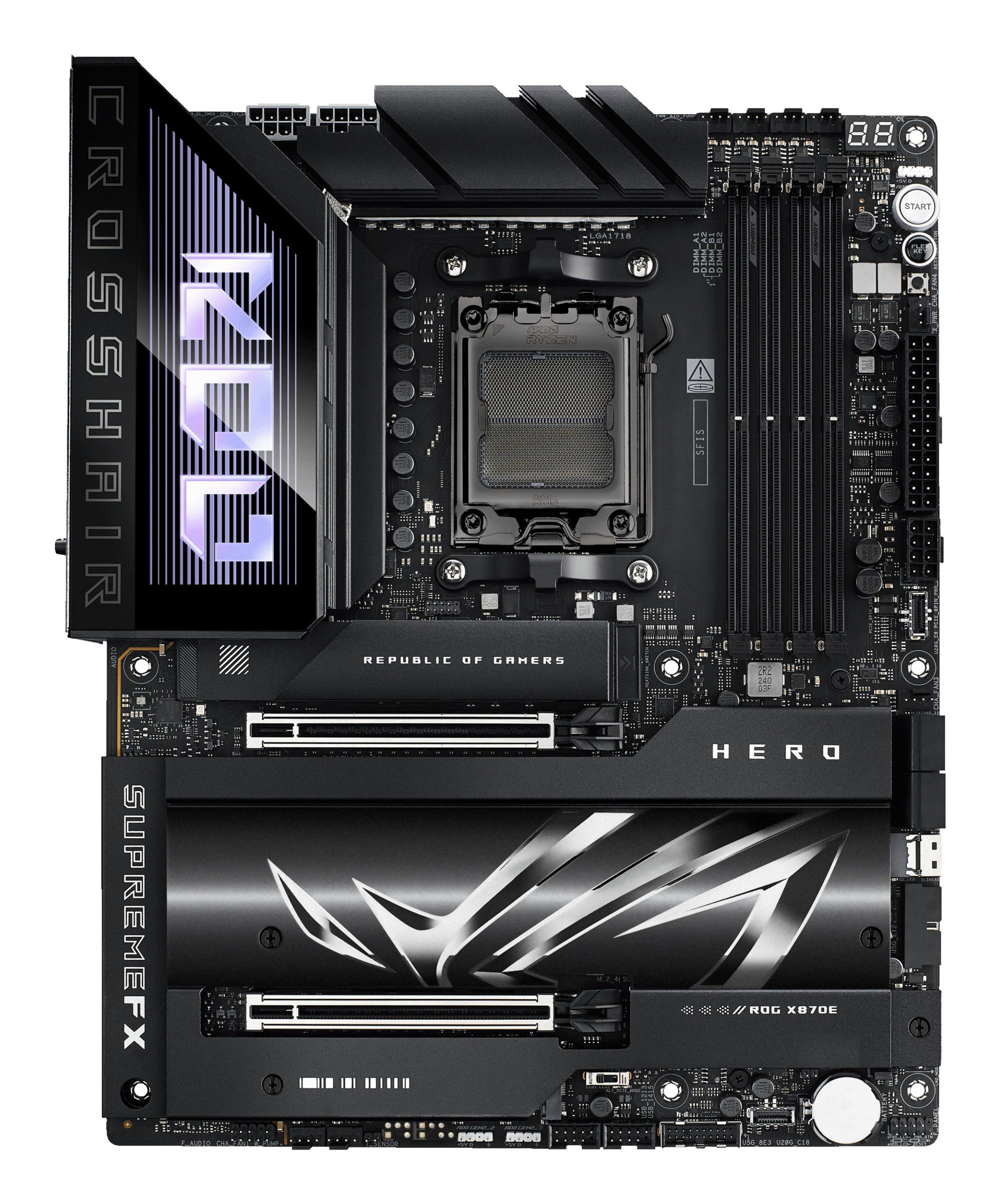 ASUS Carte mère ROG Crosshair X870E Hero / 90MB1IE0-M0EAY0 Noir