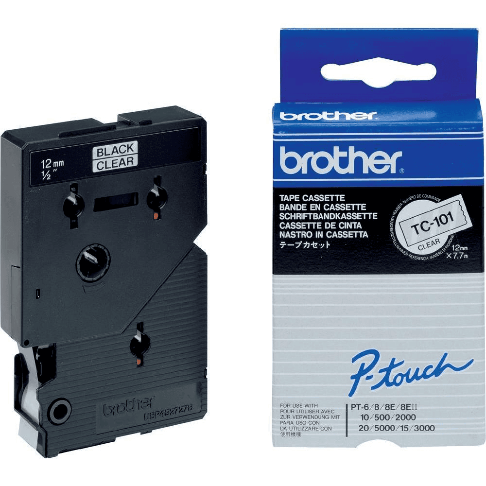 Brother Ribbon TC-101 / TC101 Black on transparent
