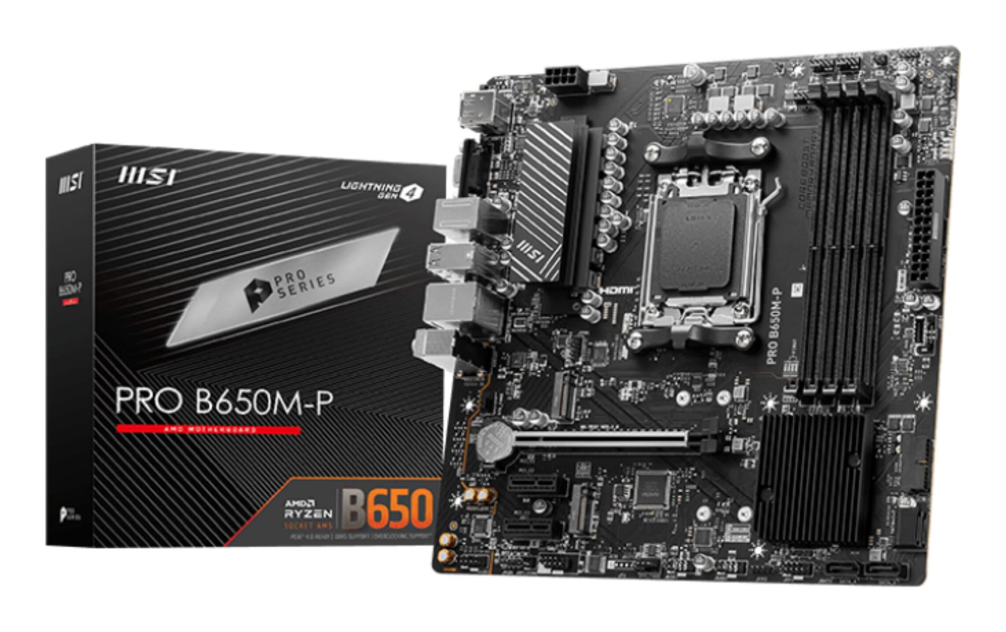 MSI Mainboard PRO B650M-P / 7E27-001R Schwarz