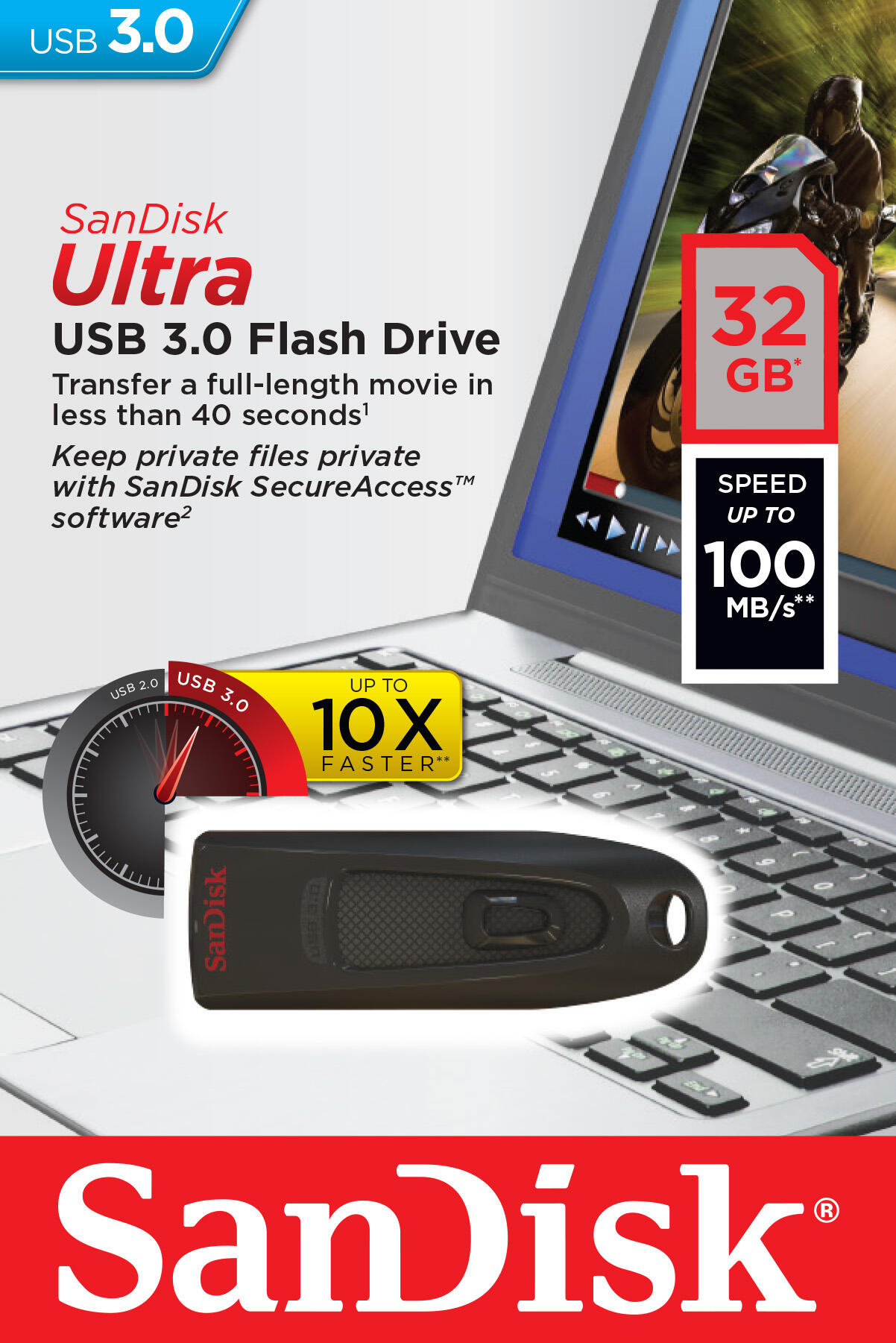 SanDisk USB stick Ultra 32GB / SDCZ48-032G-U46 Black