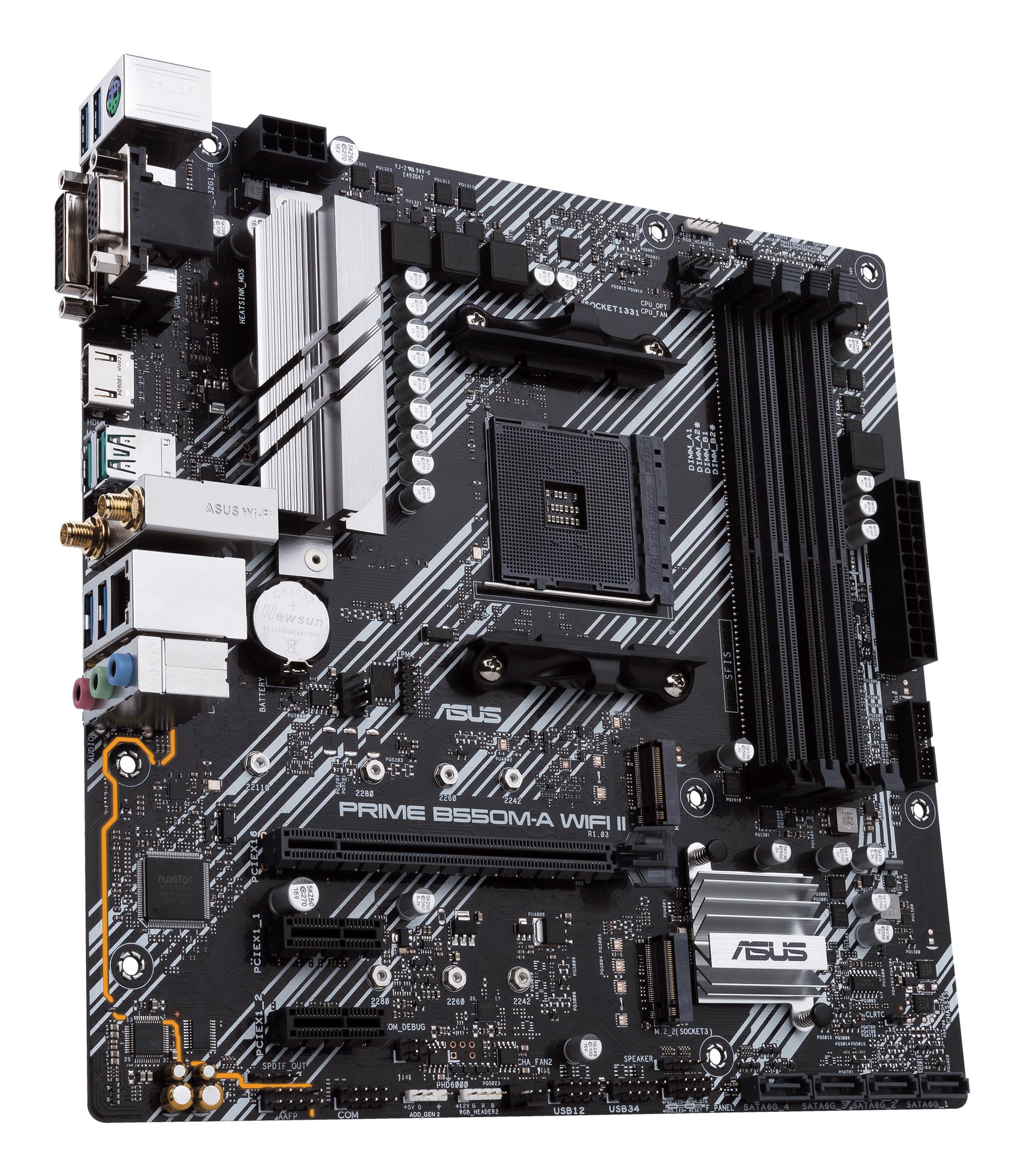 ASUS Mainboard PRIME B550M-A WIFI II / 90MB19X0-M0EAY0 Multicoloured