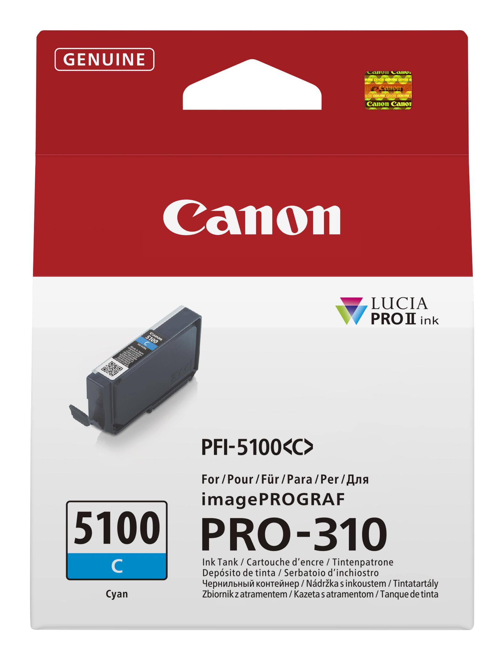 Canon Tinte PFI-5100 C / 6953C001 Cyan Standard