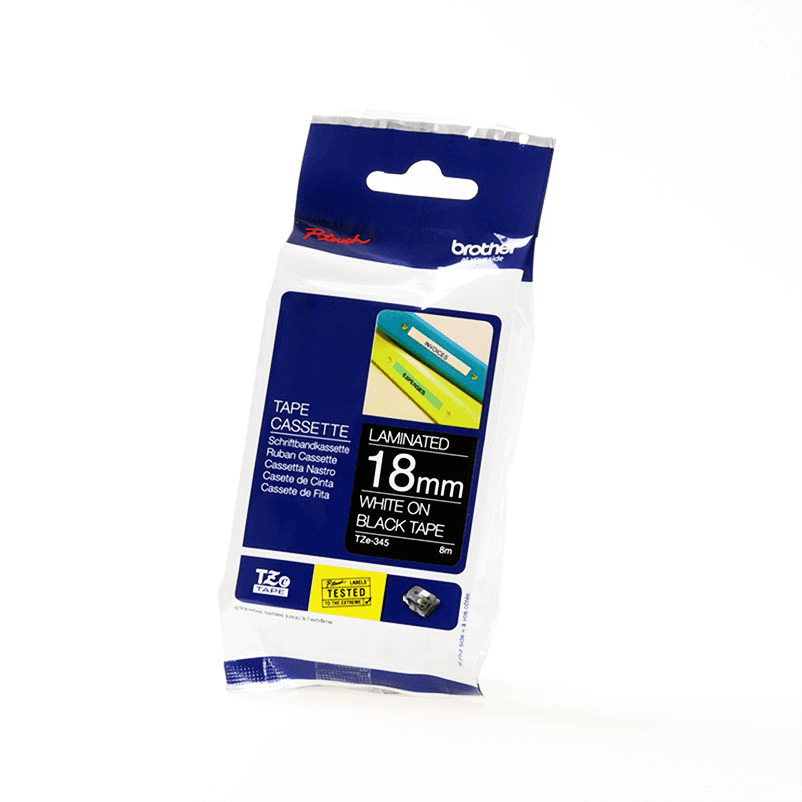 Brother Ribbon TZE-345 / TZE345 White on Black