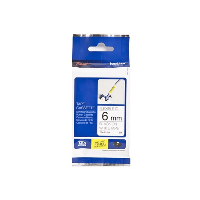 Brother Ruban encreur TZE-FX211 Noir sur blanc