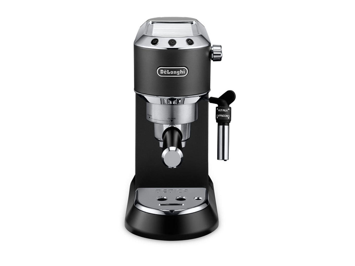 De’Longhi Machine à café à porte-filtre Dedica EC 685 / EC685.BK Noir, argent