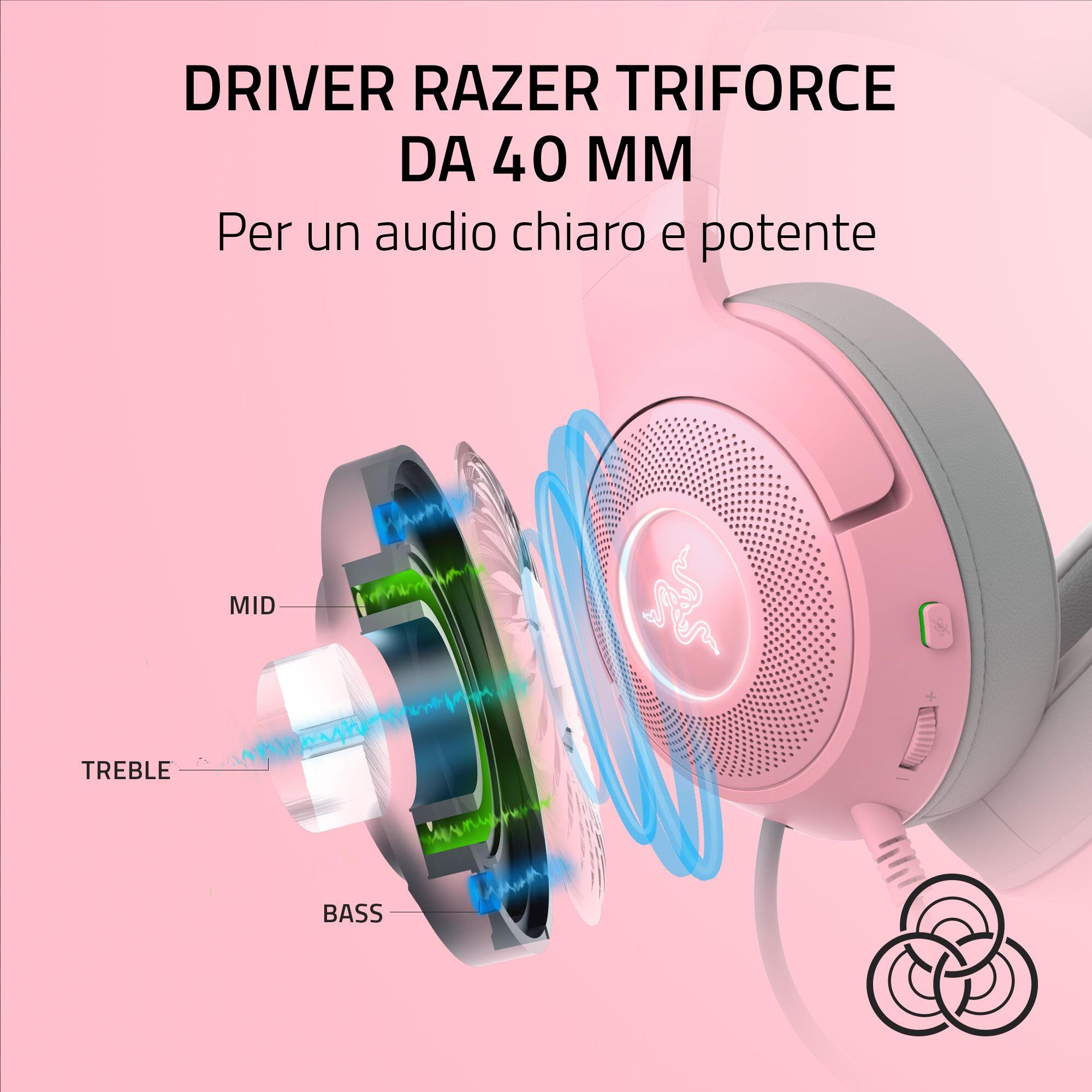 Razer Headset Kraken Kitty V2 / RZ04-04730200-R3M1 Rosé