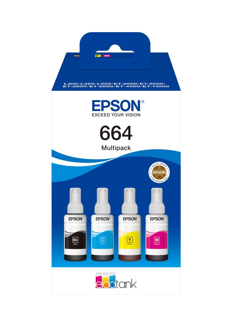 Epson Tinte 664 / C13T664640 BK,C,M,Y