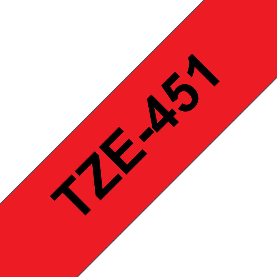 Brother Cinta de color TZE-451 / TZE451 Negro, rojo