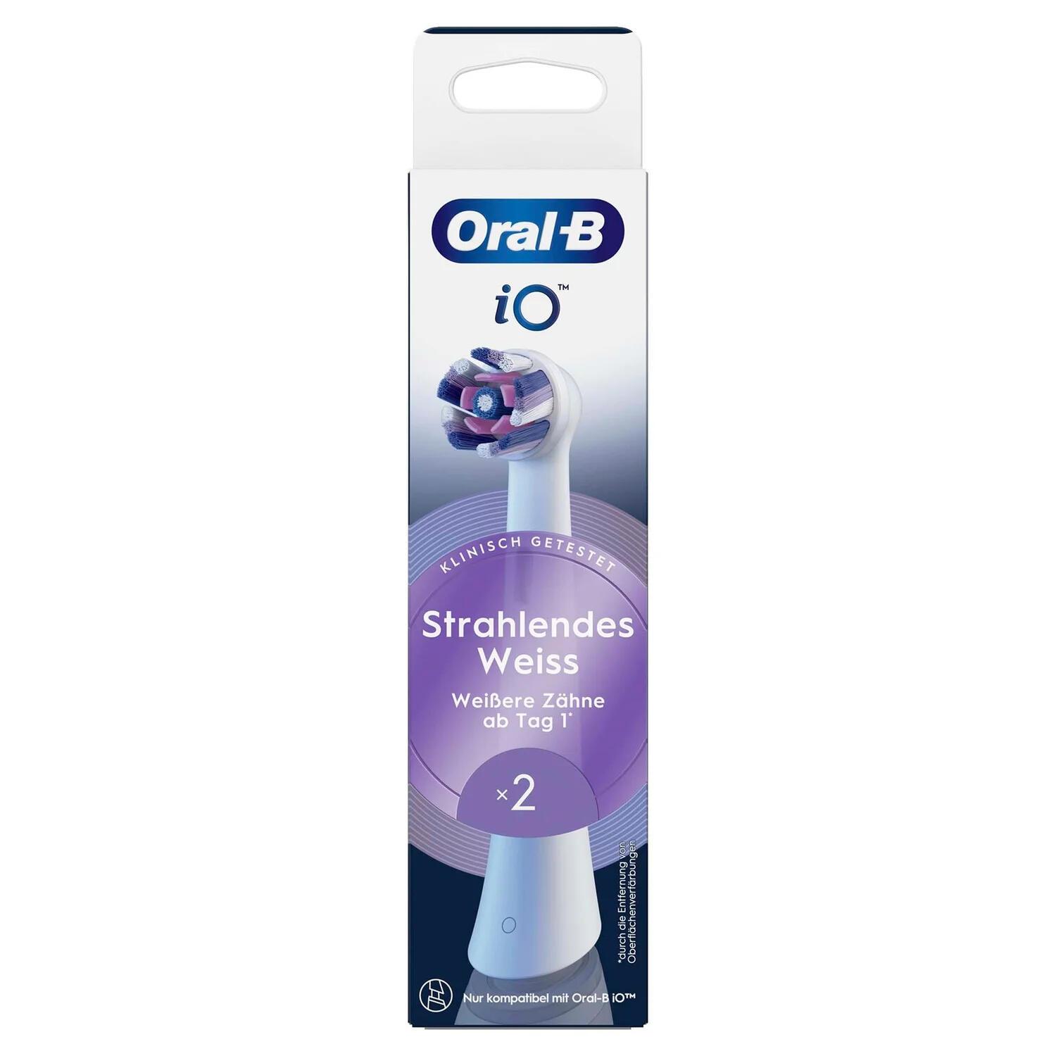 Oral-B Spazzolino da denti collegabile iO Radiant White / 8700216373210 Bianco Doppelpack