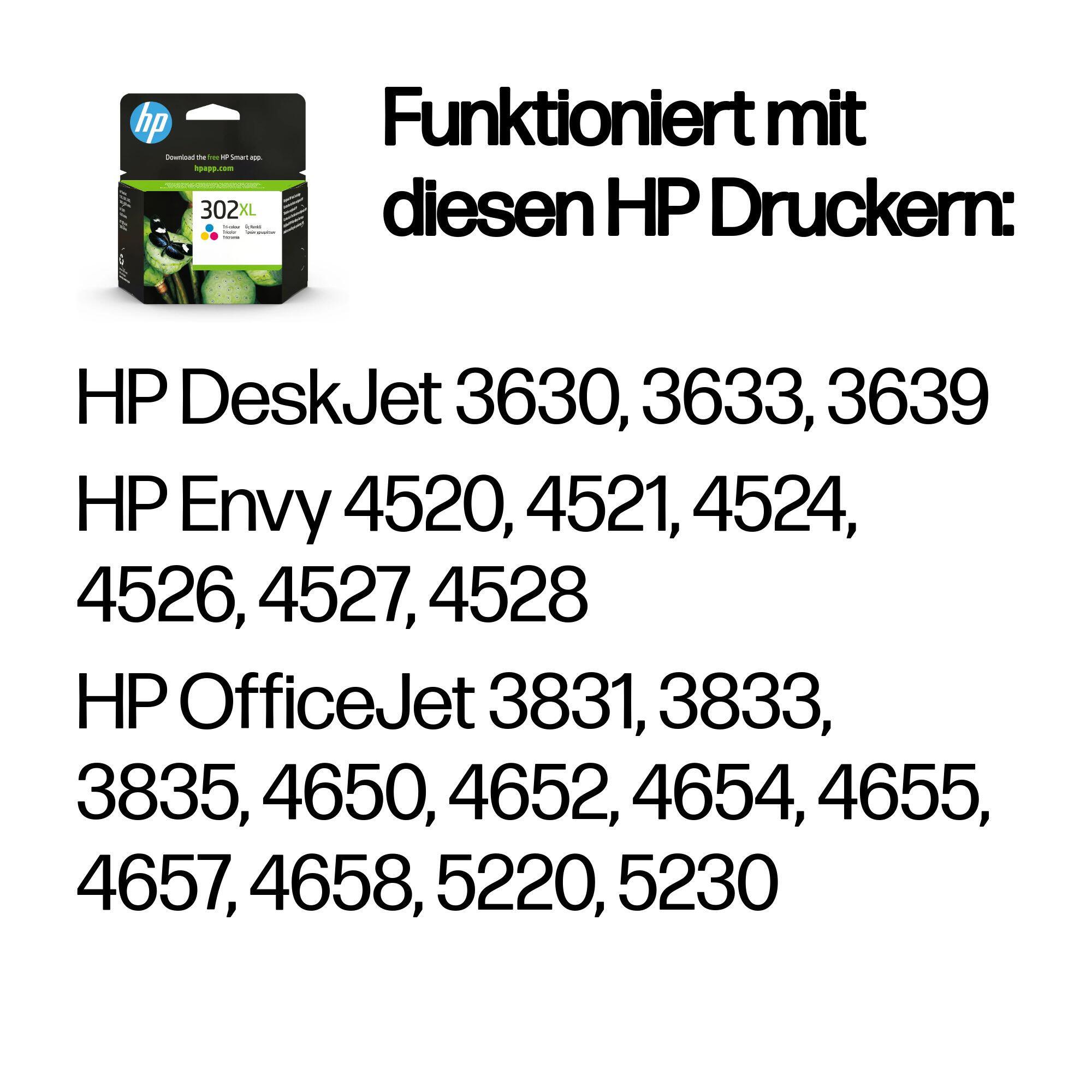HP Tinte 302XL / F6U67AE C,M,Y XL