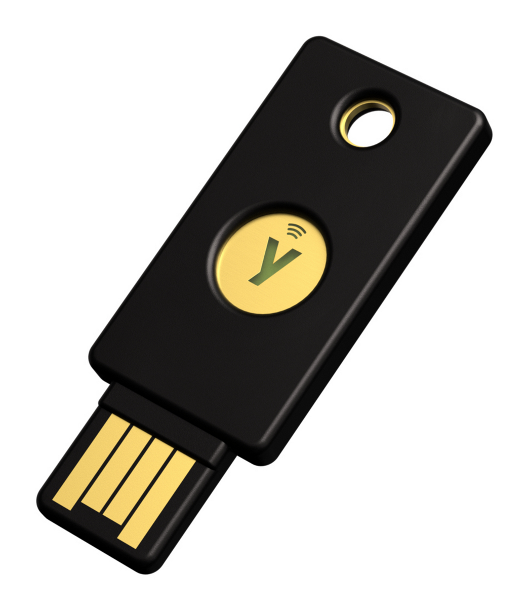 Yubico Clave de seguridad Security Key NFC / 5060408465295 Oro sobre Negro