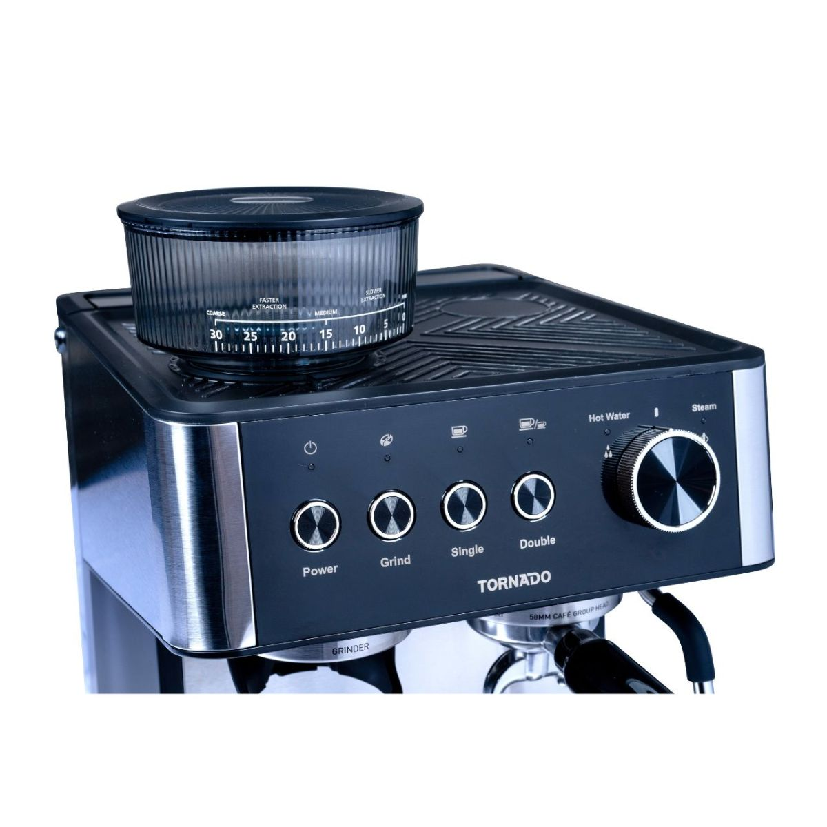 Tornado Portafilter machine TCM-5431-GS Steel and Black Tornado Portafilter machine TCM-5431-GS Steel and Black