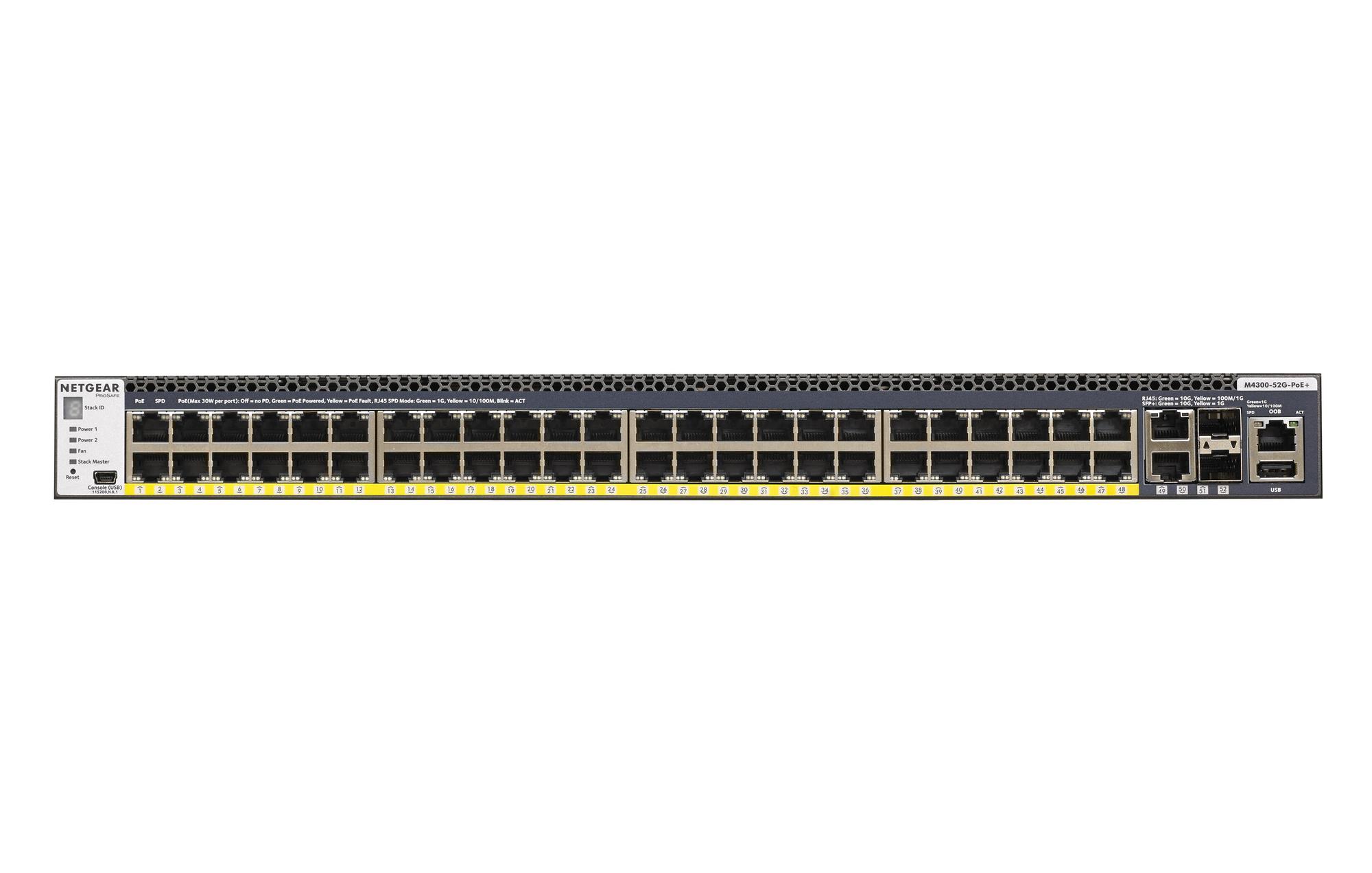 Netgear Switch M4300-52G-PoE+ / GSM4352PA-100NES Schwarz
