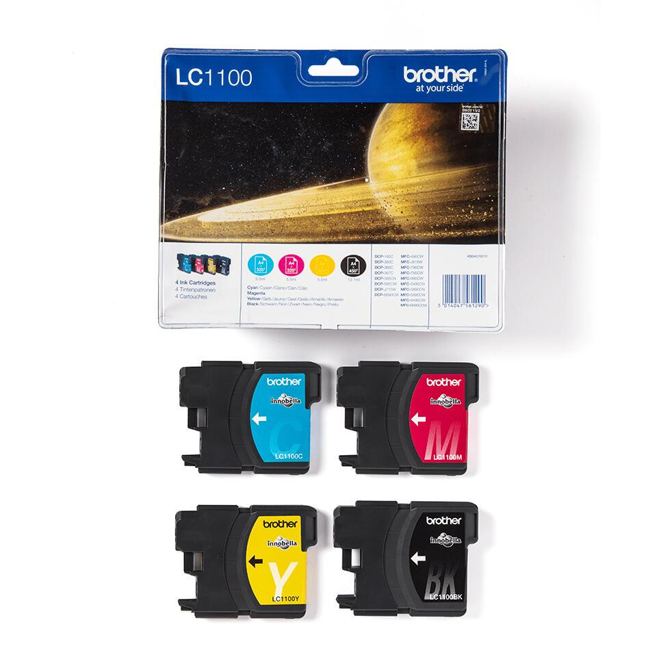 Brother Ink LC-1100VALBP / LC1100VALBP BK,C,M,Y Multipack