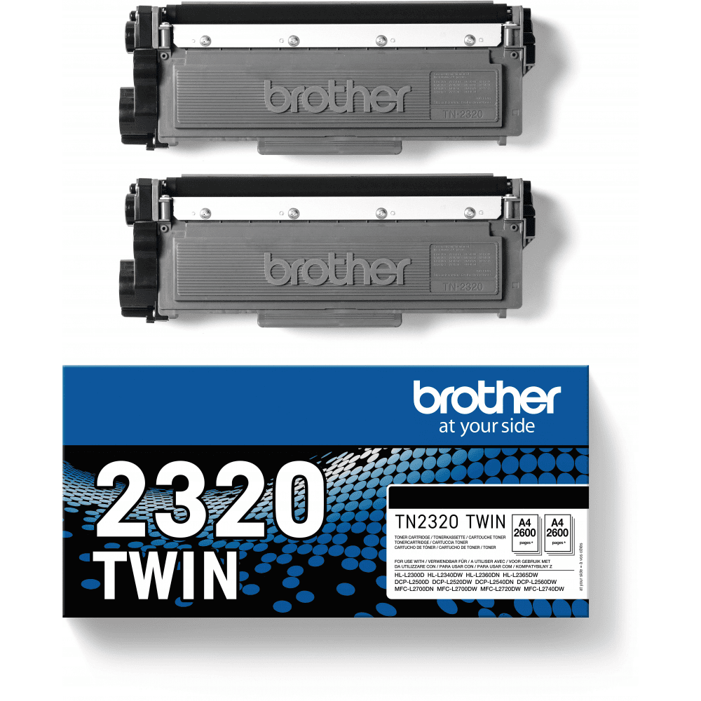 Brother Toner TN-2320TWIN / TN2320TWIN Schwarz Doppelpack