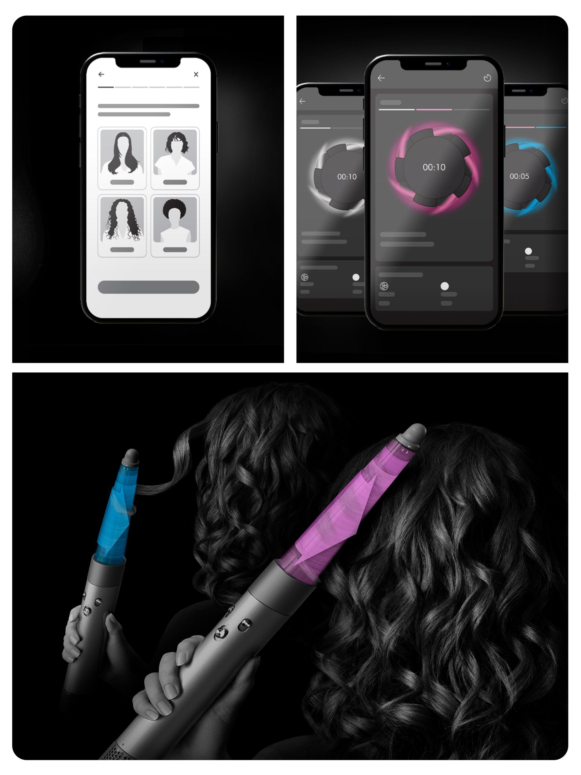 Dyson Fer à friser Airwrap i.d. Curly+Coily / 533736-01 Noir, orange, turquoise