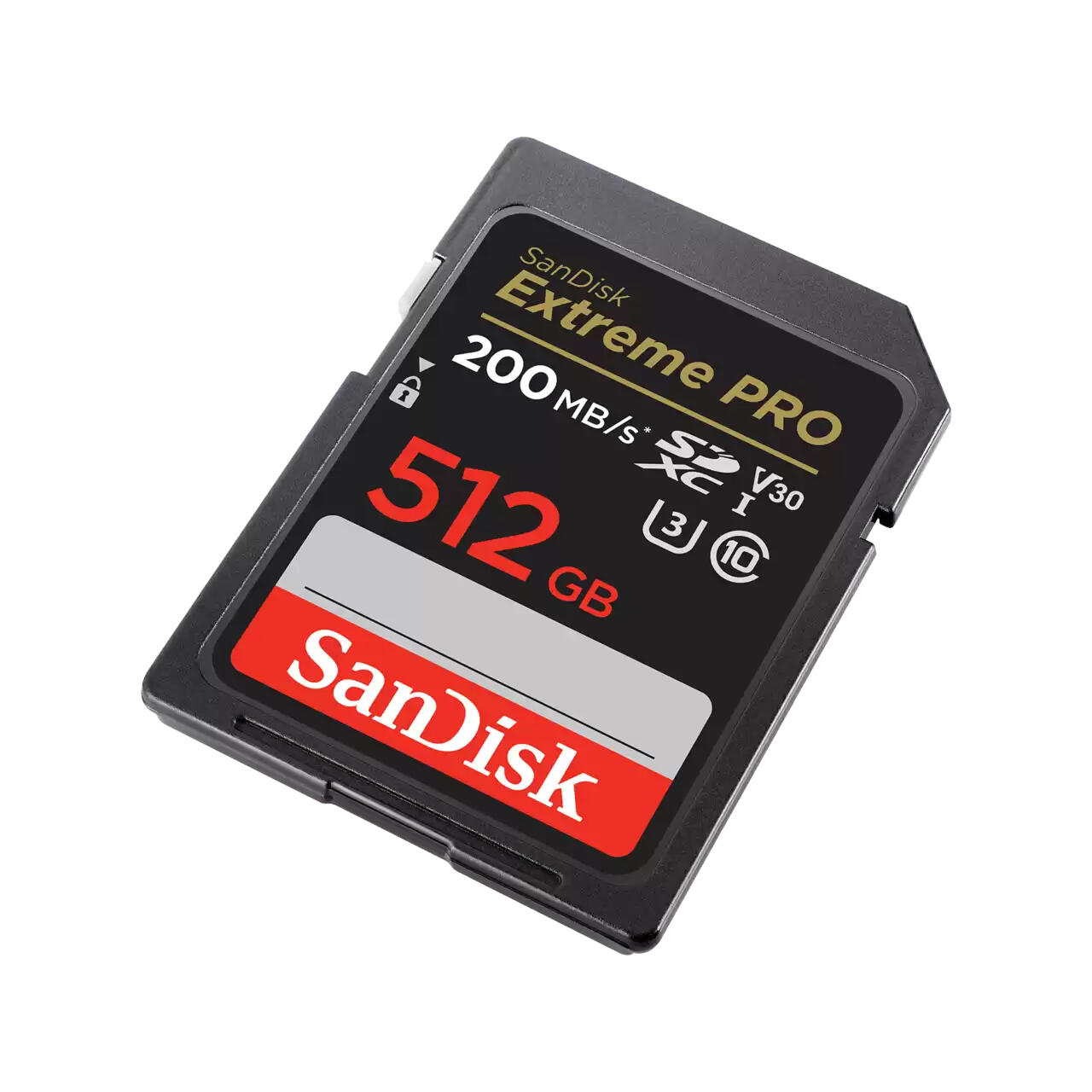 SanDisk Tarjeta SD Extreme Pro 512GB V30 / SDSDXXD-512G-GN4IN Negro